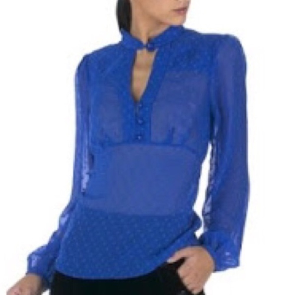 Alice Temperley for Target Blue Swiss-dot Blouse